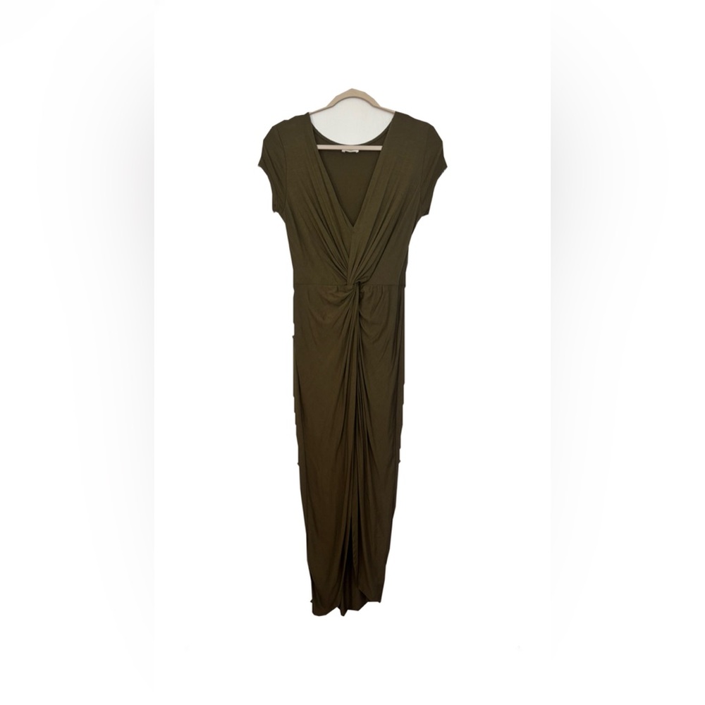 Elegant Olive Green Maxi Dress
